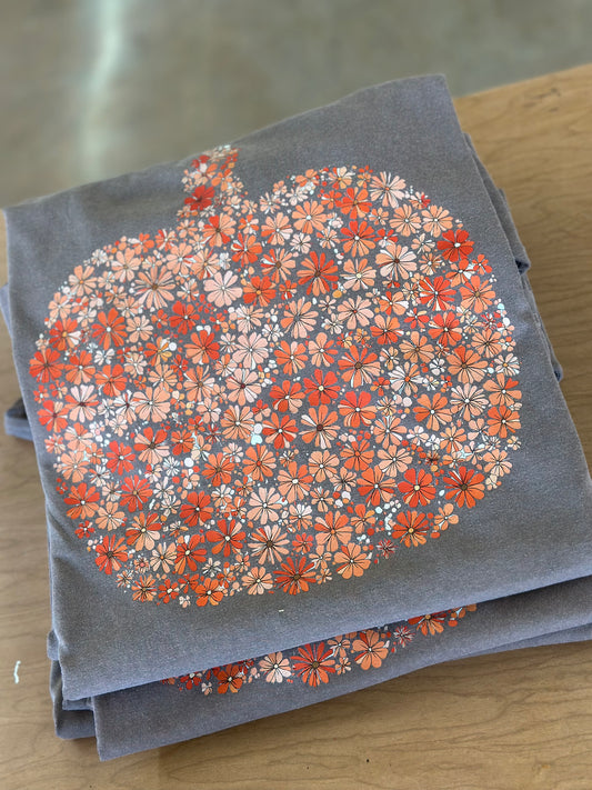 Floral Pumpkin Tee