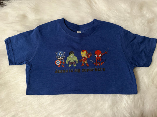Jesus is my superhero 4t tee