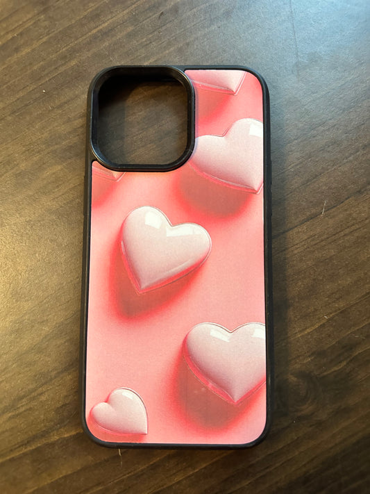 Pink Hearts Iphone 15 pro max