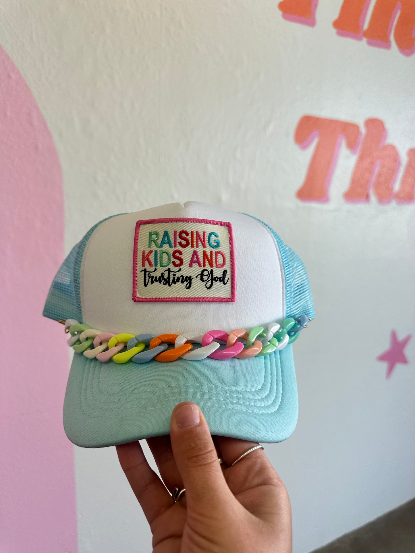 Raising Kids & Trusting God Trucker Hat