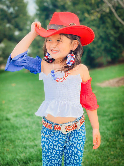 Firecracker Red Glitter Belt