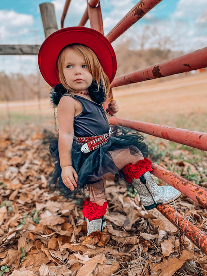 Firecracker Red Glitter Belt